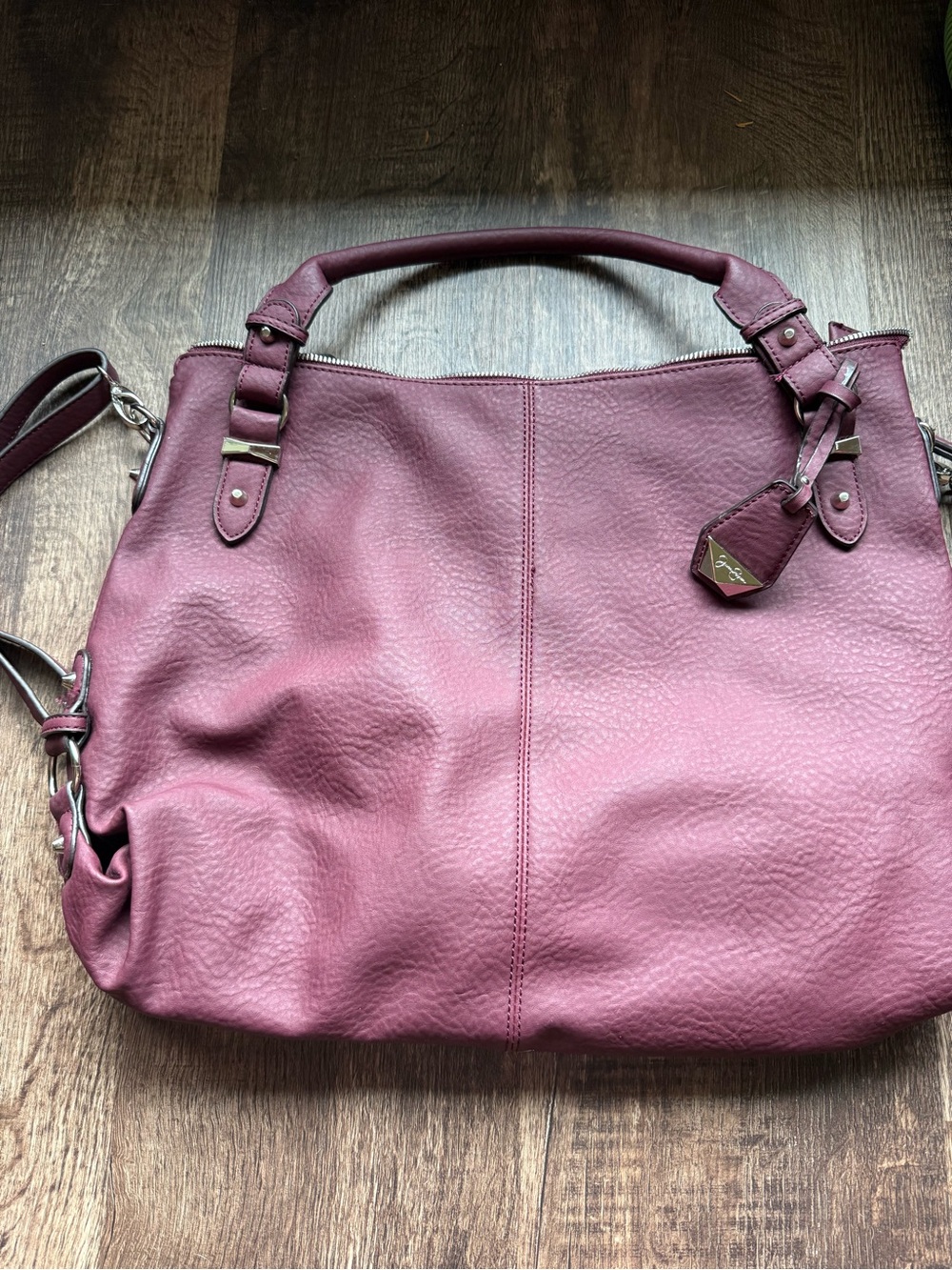 Jessica Simpson Purple Shoulder Tote Bag - Picture 5 of 5